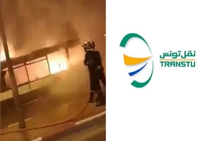 شركة نقل تونس تُصدر بيانا بعد احتراق حافلة بباب سعدون