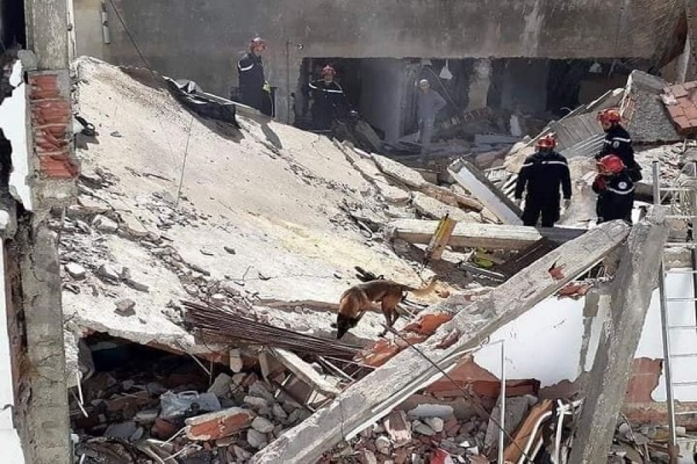 العاصمة: انفجار قارورة غاز بحي الزهور و البحث عن مفقودين تحت الانقاض