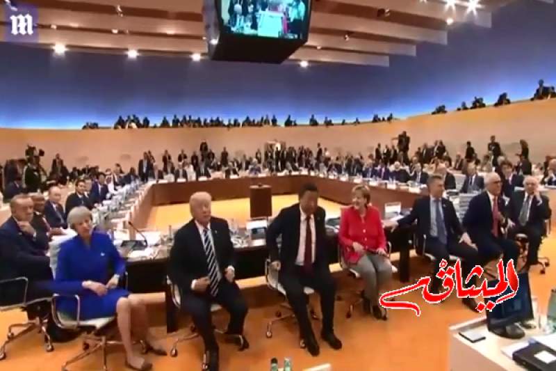 فيديو : لقطة طريفة تجمع تيريزا ماي مع دونالد ترامب في قمة العشرين