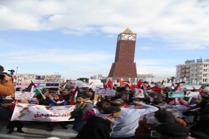 مسيرة وطنية بالعاصمة تزامنا مع إحياء اليوم العالمي للتضامن مع الشعب الفلسطيني (فيديو)