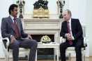 بوتين وأمير قطر يشددان على استعدادهما لدعم جهود التهدئة في غزة