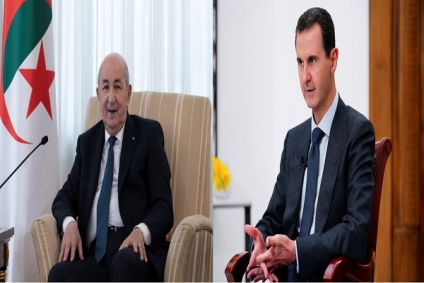 تبّون والأسد يبحثان العلاقات الثنائية بين البلدين