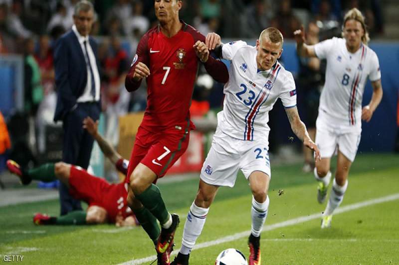 نهاية مباراة آيسلندا و البرتغال بالتعادل في اورو 2016