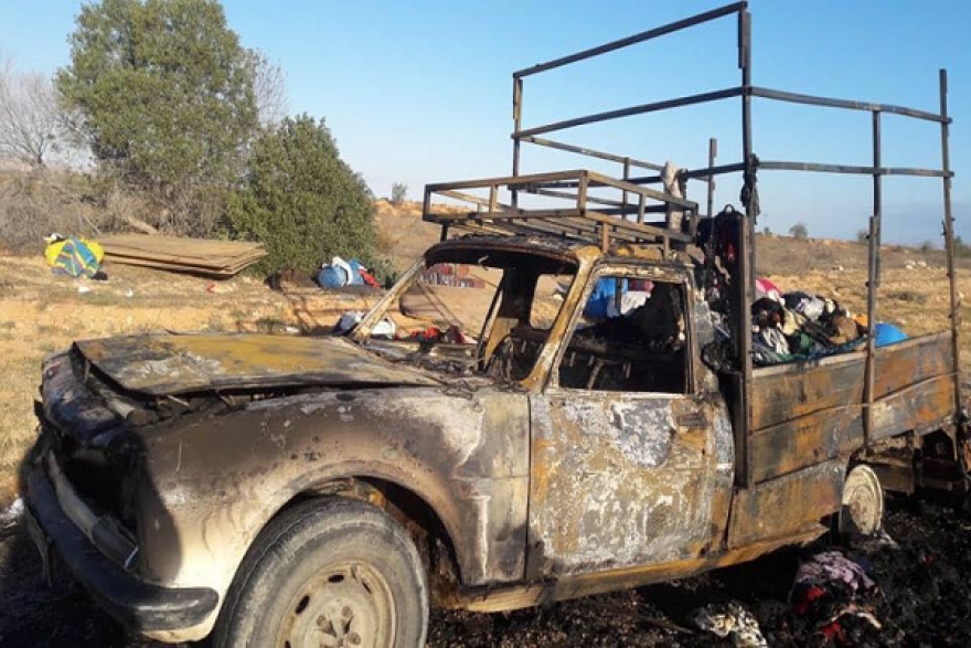 دون تسجيل أضرار بشرية:احتراق شاحنة في الطريق الرابطة بين مدنين و تطاوين