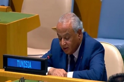 مندوب تونس لدى الأمم المتحدة يدعو إلى وقف فوري لإطلاق النار في غزة