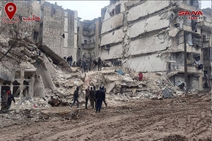 في حصيلة غير نهائية...ارتفاع عدد قتلى الزلزال المدمر في سوريا إلى 1010 شخص