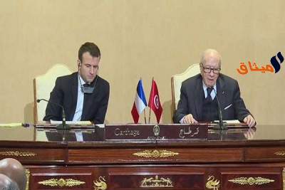 الرئيسين التونسي و الفرنسي يدعوان إلى قيام "دولة ليبية" دون تدخلات خارجية