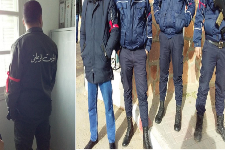 للمطالبة بتعزيز الوحدات الامنية بالجهة:أمنيو تطاوين يرتدون الشارة الحمراء 