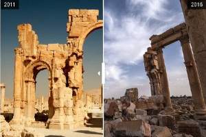 بالصور:آثار تدمر السورية قبل و بعد &quot;داعش&quot;