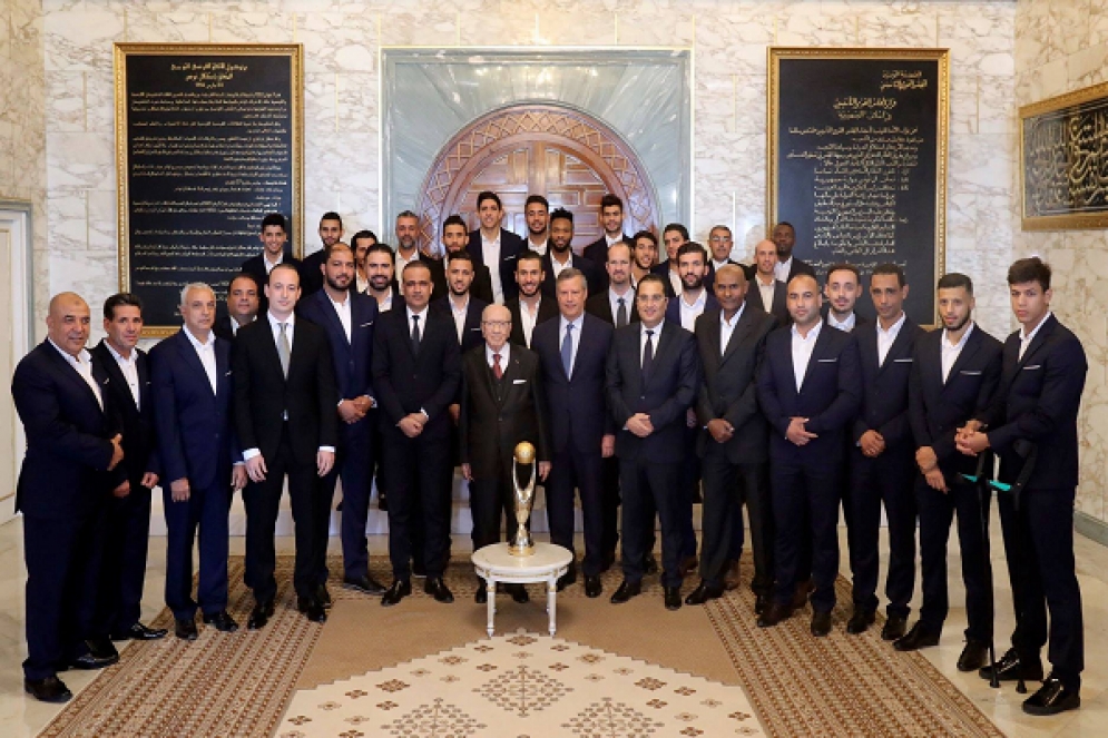 رئيس الجمهورية يستقبل لاعبي الترجي في قصر قرطاج(صور)