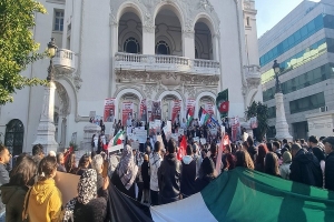 وقفة احتجاجية بالعاصمة للمُطالبة بإطلاق سراح قادة أسطول الصمود الموقوفين (صور)