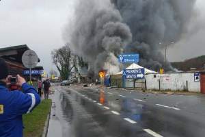 انفجار ضخم وحريق على الحدود الألمانية البولندية