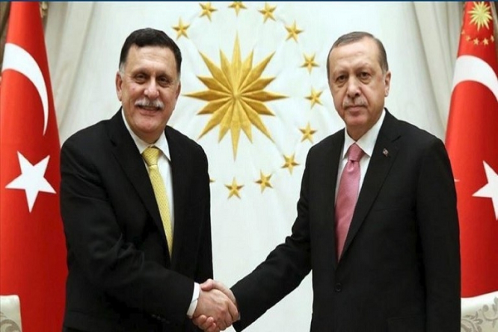 أردوغان  و السراج  يبحثان تطور الوضع الليبي