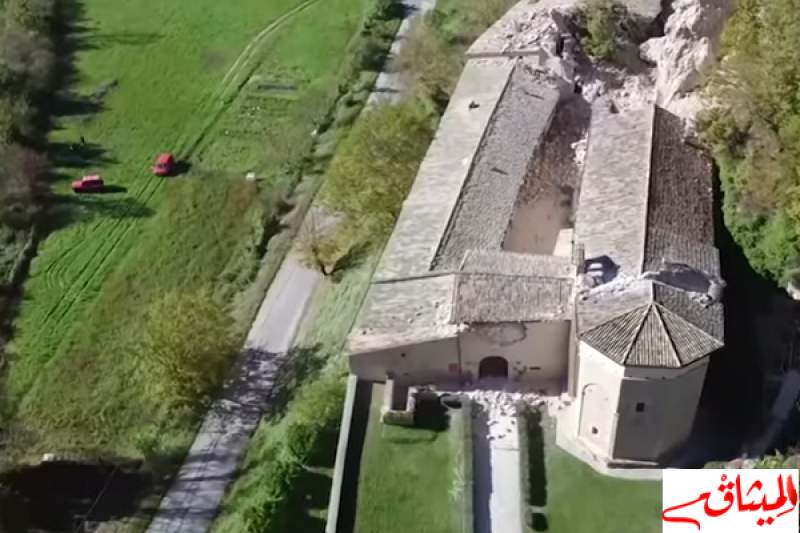 بالفيديو :الاضرار التي خلفها زلزال إيطاليا
