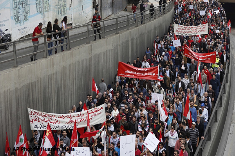إضراب عام في لبنان للمطالبة بتشكيل الحكومة