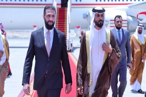 الشرع يصل إلى مملكة البحرين في زيارة رسمية