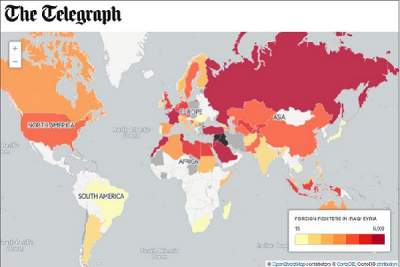 التونسيون في المرتبة الأولى:&quot;ديلي تلغراف &quot; تنشر إحصاءا لعدد المقاتلين الأجانب بسوريا والعراق
