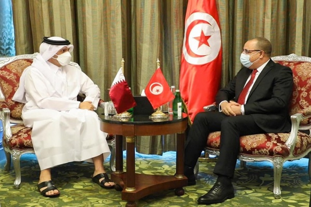 خلال لقائه بالمشيشي/ وزير الخارجية القطري يعبّر عن استعداد بلاده لدعم تونس في جميع المجالات