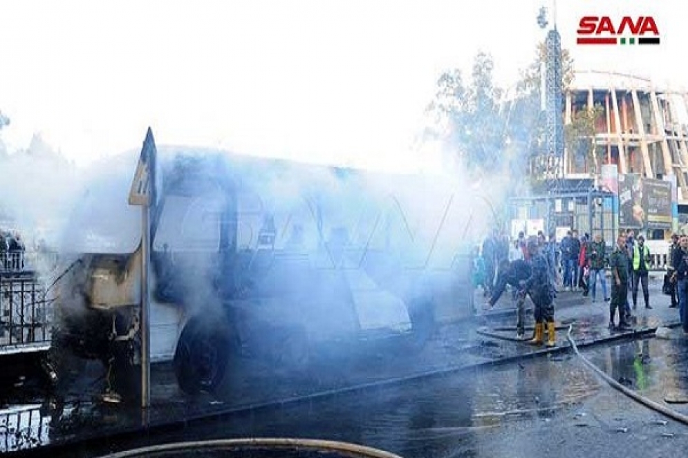 سوريا: انفجار عبوة ناسفة بحافلة عسكرية يخلف قتيلا و11 جريح