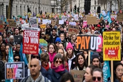 إضراب واسع يشل قطاعات حيوية في بريطانيا