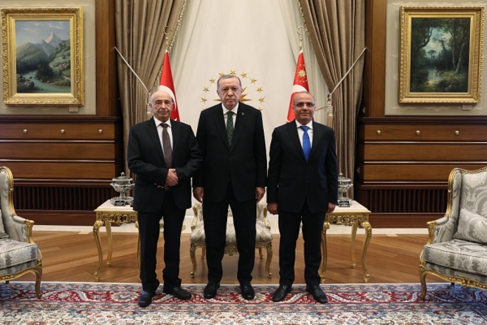 عقيلة صالح يجتمع بأردوغان في أنقرة