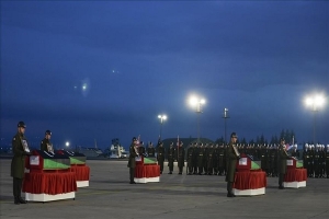 تركيا تقيم مراسم تأبين عسكرية لضحايا الطائرة الليبية المنكوبة