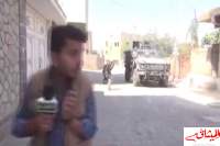 بالفيديو:مراسل سعودي ينجو من الموت بقذيفة حوثية