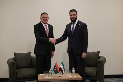 الدبيبة و الشرع على تفعيل اللجنة الليبية السورية المشتركة