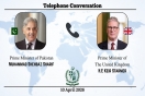 رئيس وزراء باكستان يتلقى مكالمة من نظيره البريطاني ويؤكد على دعم مبادرات السلام الإقليمية